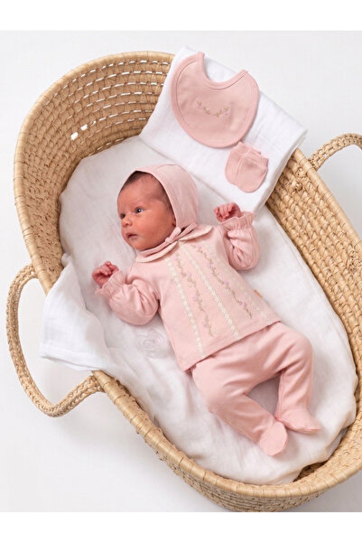 Cherub Baby طقم ملابس أطفال حديثي الولادة مكون من 5 قطع مطرزة يدويًا للفتيات ...