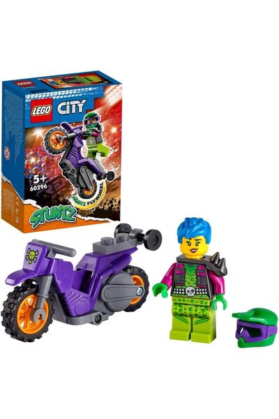 LEGO City Wheelie Stunt Bike 60296 Building Kit (14 Pieces)