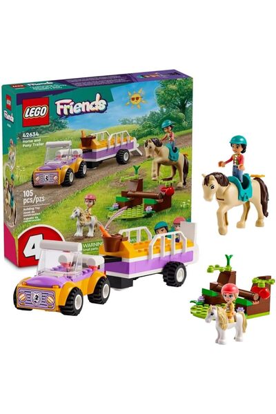 LEGO Friends Horse and Pony Trailer Playset, Building Toy for Kids, Creative ...