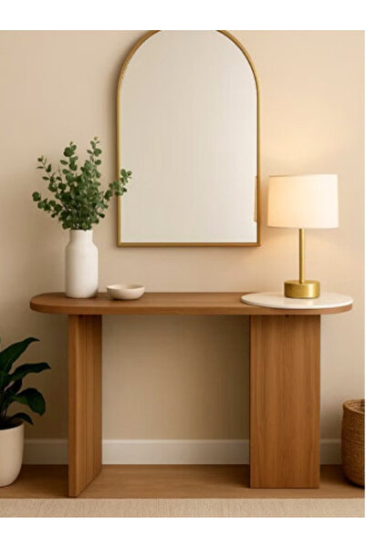 Icon Elegant Console Table with a Modern and Minimalist Design, Combining Woo...