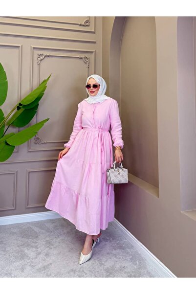 ALLİNOFFİCİAL Rüya Muslin Dress Pink