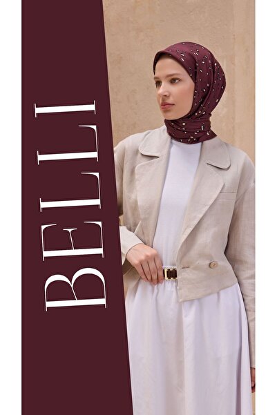 Belli Twill Silk Scarf Leopard, Burgundy