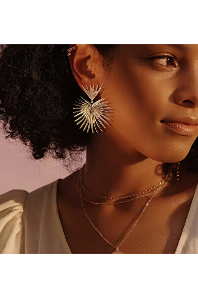 1PARÇAMAVİ Hole-Free Pinch Clip Women's Earrings - Hedgehog Model Earrings
