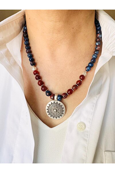 DEVİ fashion Natural Stone Design Necklace 50 cm