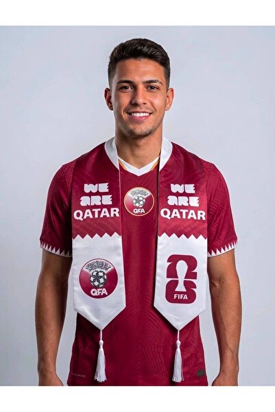 Generic We Are Qatar Football Scarf - FIFA 2026 Edition | National Flag & Fed...
