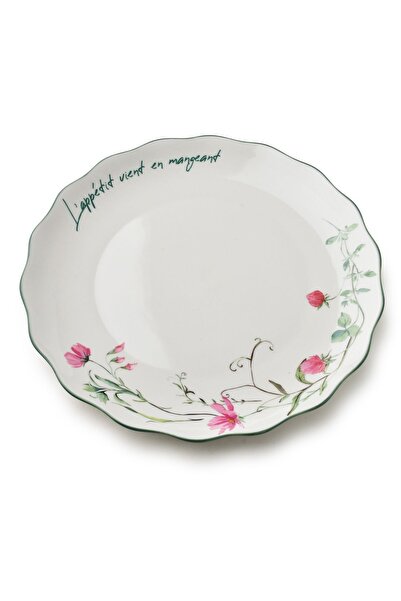 MONDEX Farfurie Prima AFFEKDESIGN by MOLLIE 27x2.5 cm Albă cu model floral ro...