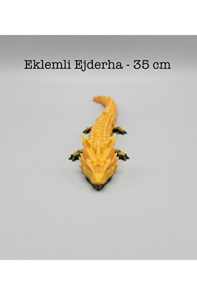 3DcraftTr Eklemli Ejderha Figürü - 35 cm Hareketli 3D Baskı Stres Oyuncağı ve...