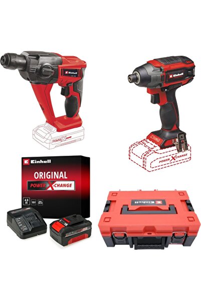 Einhell TP-CI 18/220 Li BL + TE-HD 18 Li Akülü Vidalama ve Pnömatik Matkap Se...