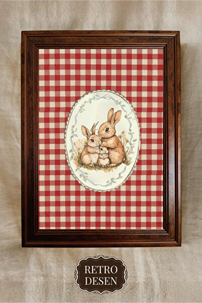 Retro Çerçeveli Vintage Çocuk Odası Tablosu, Bebek Odası Tablosu, Çocuk Odası...
