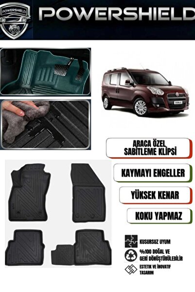 Fiat Doblo 2010-2014 Uyumlu Araca Özel Premium 5D Havuzlu Oto Paspas Takımı