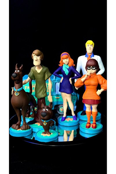 AREZ 3D FİGÜR Scooby Doo Gizem Avcıları Ekip Seti Dekoratif Koleksiyon Figürl...