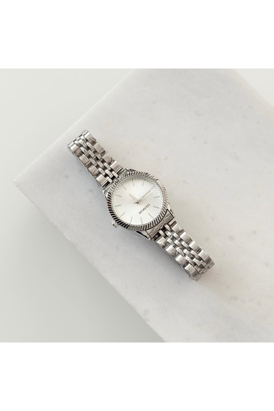Vesce Atelier Rendy Silver Watch White
