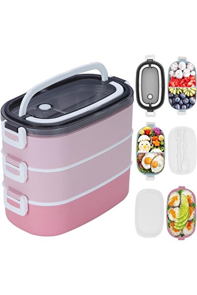 GGEROU Stainless Steel Lunch Box for Kids,1900ML 3 Layer Meal Lunch Container...