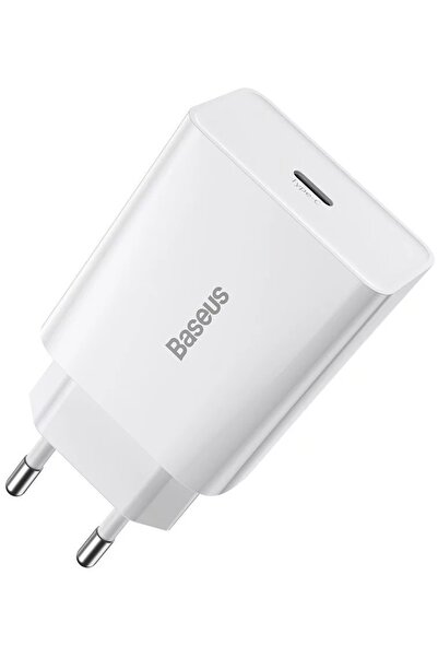 Baseus Încărcător rapid USB-C Speed Mini 20W, Alb