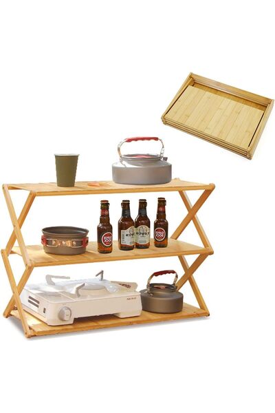 Arabest Picnic Foldable Shelf Outdoor, Portable Camping folding Shelf Cooling...