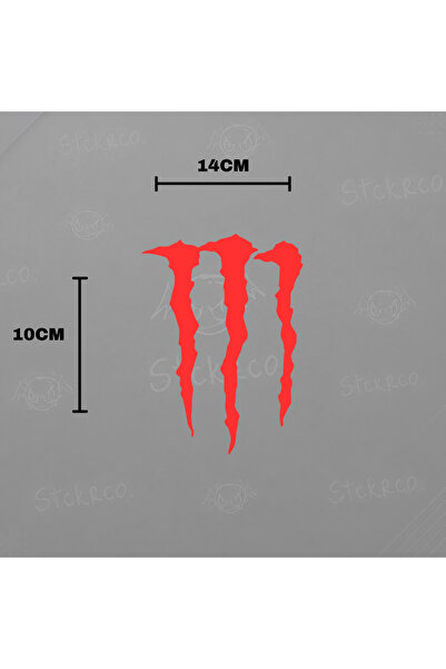 STCKRCO Motor-Araba-Kask İçin Monster Enerji Monster Pençe Sticker Etiket 2 adet