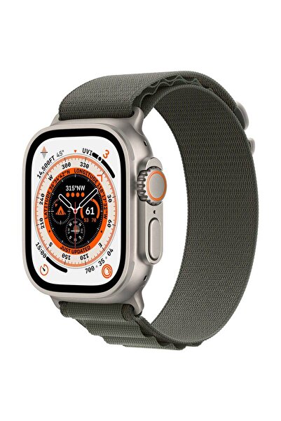 Apple Watch Ultra, GPS + CELL, 49mm, Carcasă din titan, Curea Alpine Loop ver...