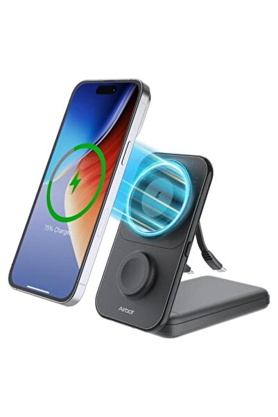 Airbot 8000mAh 3in1 Magnetic Wireless Power Bank for smartphones and iWatch, ...