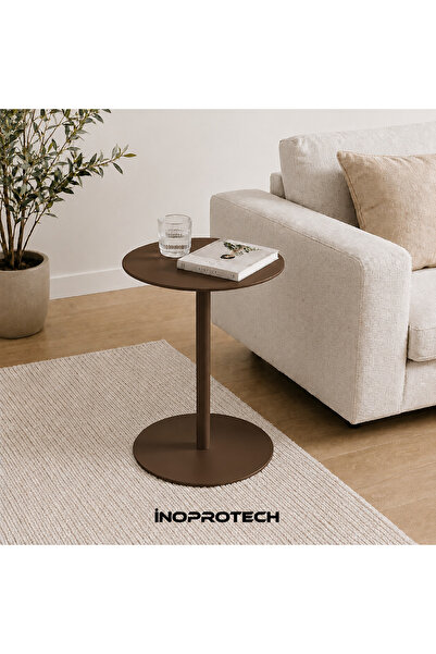İnoprotech Luna Metal Yuvarlak Yan Sehpa 55*40*35 CM