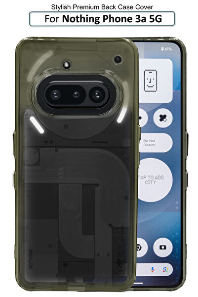 Generic Nothing Phone 3a 5G - Semi Colourful Half Transparent Protective Bumb...