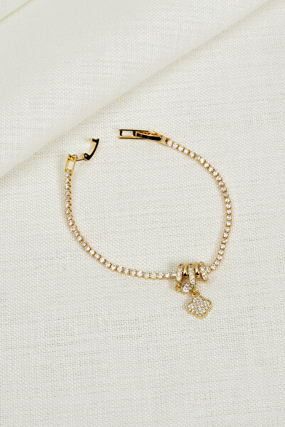 Süspüs Accessories İkonik Yonca Su Yolu Gold Charm Bileklik