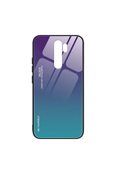 OEM Glass Case Xiaomi Redmi 9 Μωβ / Μπλέ