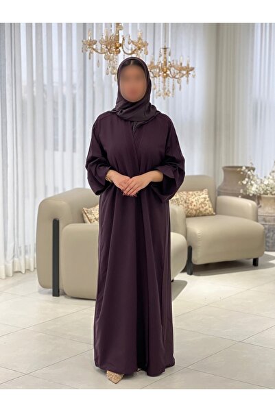 elegant veil عباية قماش كريب استرتش بلاسية