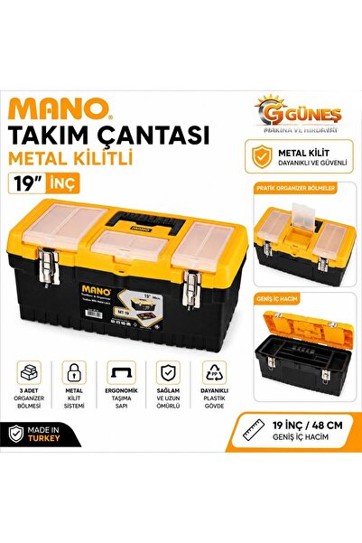 MANO Metal Kilitli Takım Çantası 19'' (MT19)