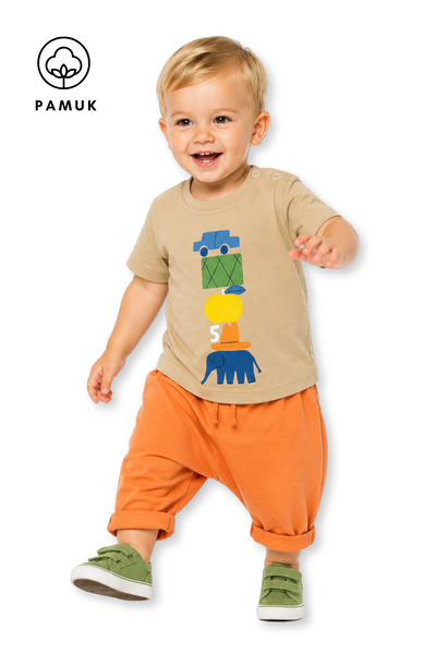 difa kids تي شيرت صيفي للأطفال الأولاد بأكمام قصيرة وطباعة جرافيكية