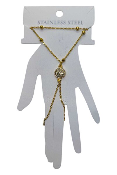 OGHAMAY Gold Color Round White Stone Steel Shahmeran - 3530