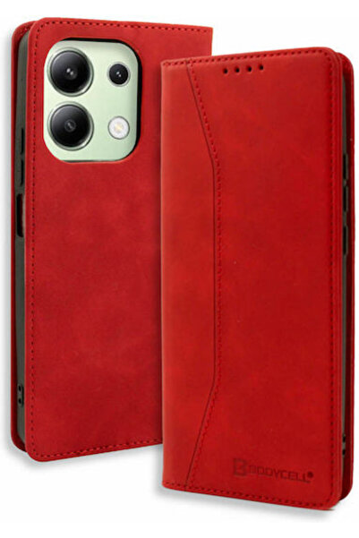 OEM Θήκη Βιβλίο Bodycell από Δερματίνη PU για Xiaomi Note 13 4G, Κόκκινο