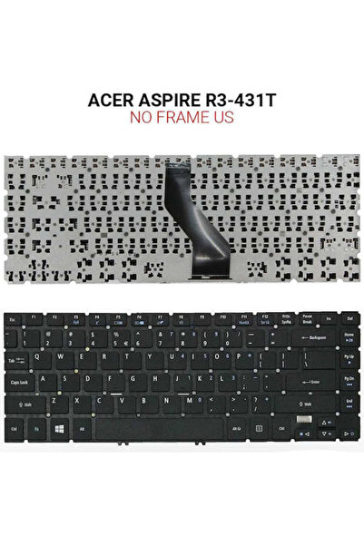 ACER Πληκτρολόγιο φορητού υπολογιστή για Aspire R3-431T χωρίς πλαίσιο και αγγ...