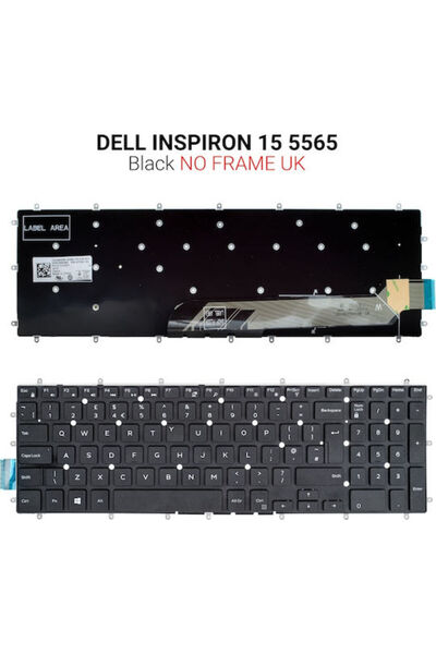 Dell Πληκτρολόγιο φορητού υπολογιστή για Inspiron 15 5565 χωρίς πλαίσιο και α...