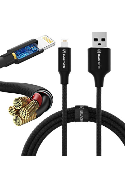 Mardil Cablu USB A la Lightning QC 3.0 1.8m Negru, încărcare rapidă, sincroni...