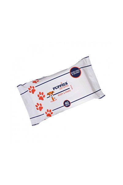 Puppies Șervețele umede cu Aloe Vera și Jojoba pentru animale de companie, 40...