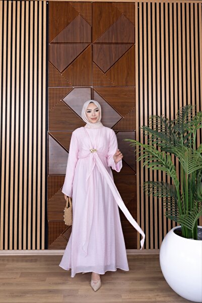 MVK MAVEKA COLLECTİON Bolero Voile Dress with Front Buckle