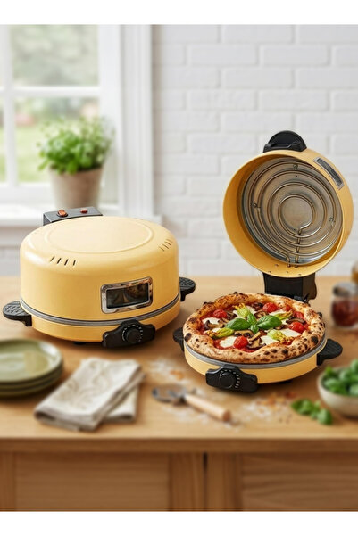 TOSCANA U صانعة الخبز العربي و البيتزا بسطح طهي غرانيت 30 سم 1800 واط بسطح غي...