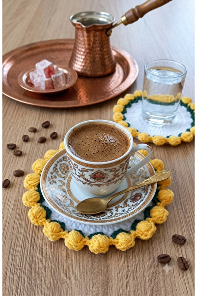 HİLALZEY ESARP SAL El Örgüsü Bardak Altlığı