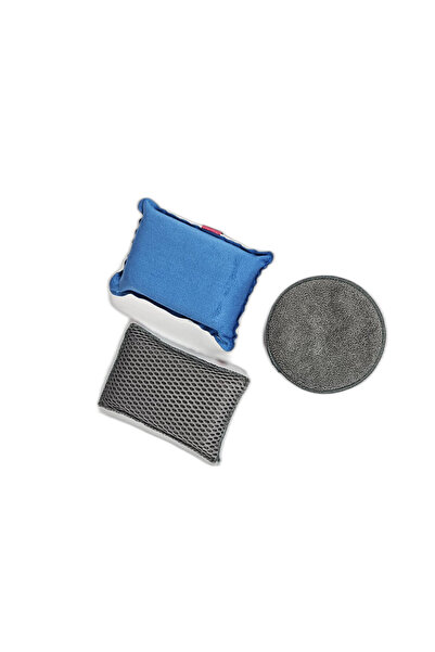 Folina Set de 3 bureți din microfibră pentru detailing auto și aplicarea prod...
