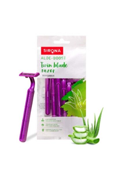 Sirona Disposable Hair Removal Razor for Women with Aloe Boost | 2 Blade Shav...