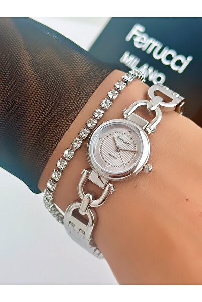 Ferrucci Steel Strap Minimal Case 2 Year Warranty 3 Atm Waterproof Women's Wr...