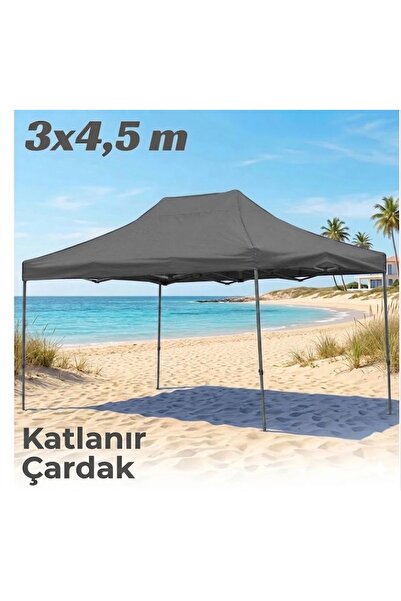 Missidea 3×4,5 Makaslı Katlanır Çardak Antrasit