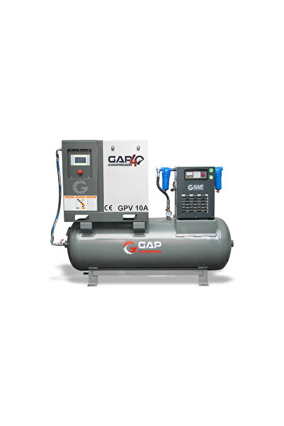 GAP KOMPRESÖR Hava Kompresörü Depo Üstü Vidalı 500 LT 10 HP