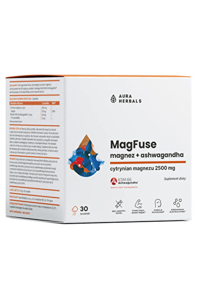 Aura Herbals Magfuse: Magnez + Ashwagandha 30 plicuri