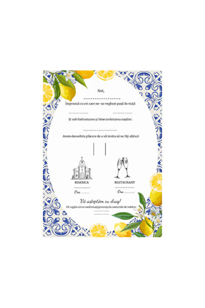 OEM Invitatii nunta 13x18 cu plic, 10 buc