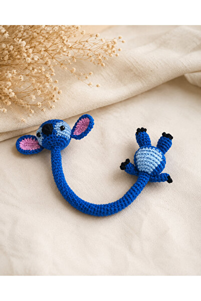 Talinhandmade El Yapımı Amigurumi Mavi Figürlü Çanta ve Araba Süsü