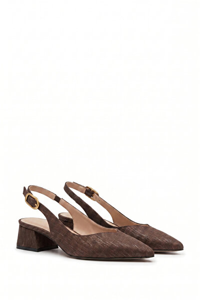 Les Chatelets Été en Ville Pantofi cu toc din nubuc tip slingback