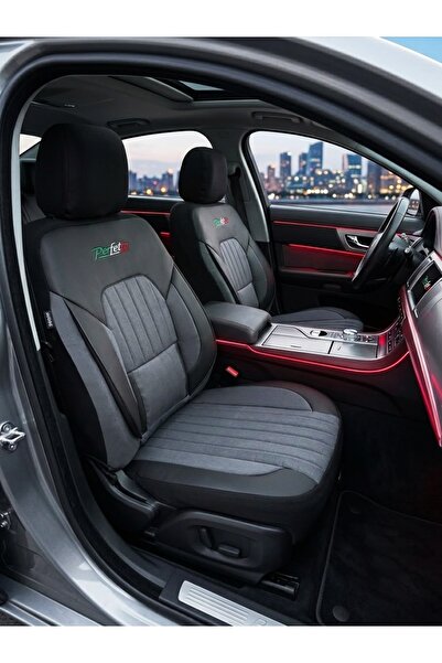 GM-DESIGN Perfetto Series Luxury Linen Car Seat Covers - Full Set for 5 Seats