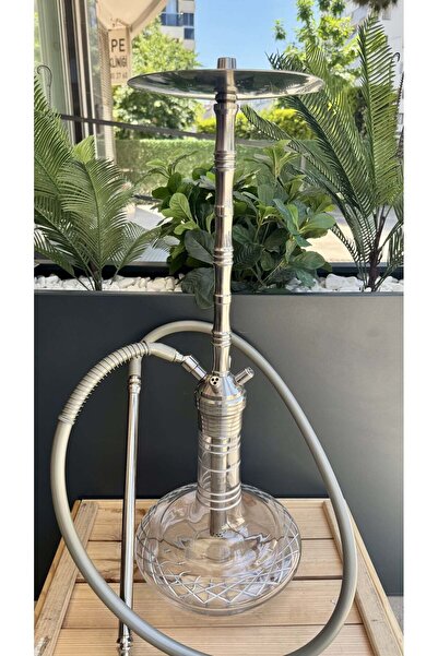 Genel Markalar Çelik Nargile Takımı (çanta lüle maşa dahildir) /Dip Dekor Silver