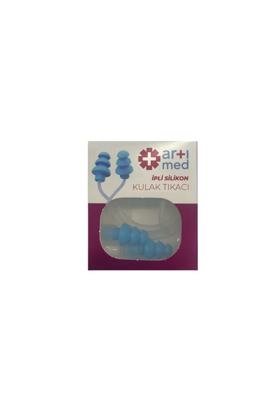 ARTİMED İpli Silikon Kulak Tıkacı Mavi